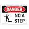 Signmission OSHA Danger Sign, Not A Step, 10in X 7in Rigid Plastic, 7" W, 10" L, Landscape, OS-DS-P-710-L-2084 OS-DS-P-710-L-2084 - alternate 1
